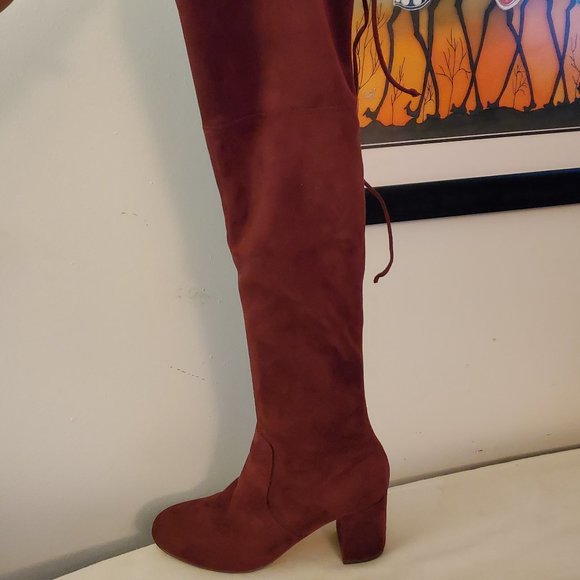 Charles by Charles David- Women's Faux Suede Knee High Boots - Picture 2 of 2